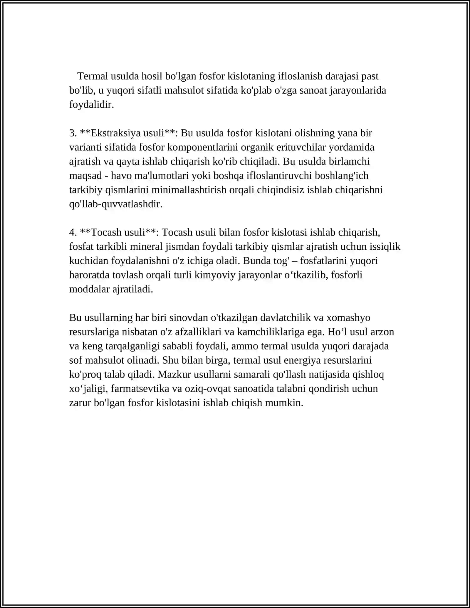EKSTRAKSINON FOSFOR KISLOTA OLISH 4