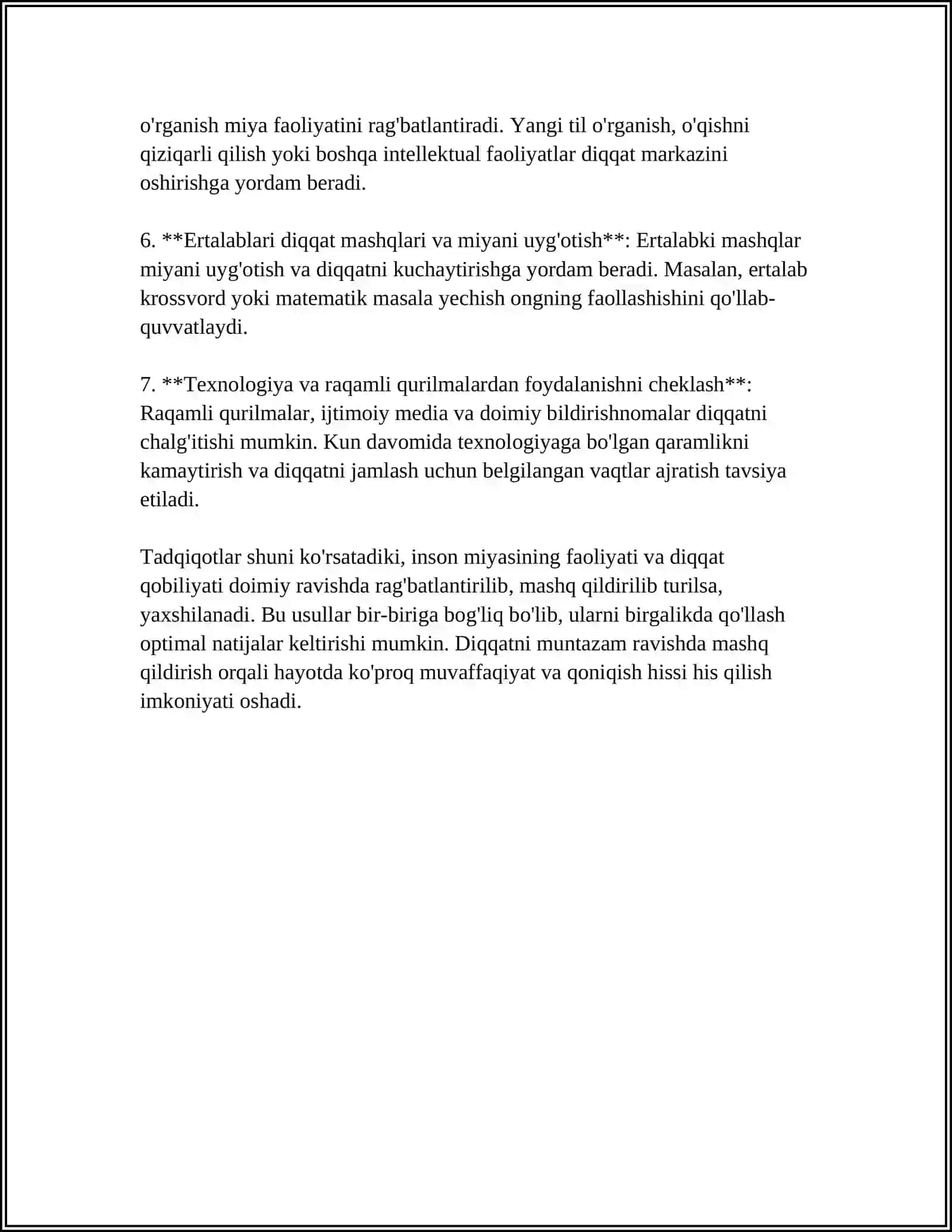 Turli mashg'ulotlar 4