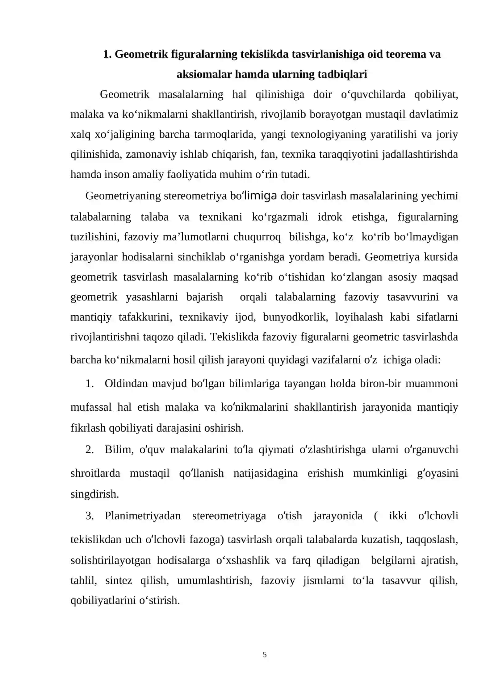 Geometrik figuralarning tasvirlanishi 4
