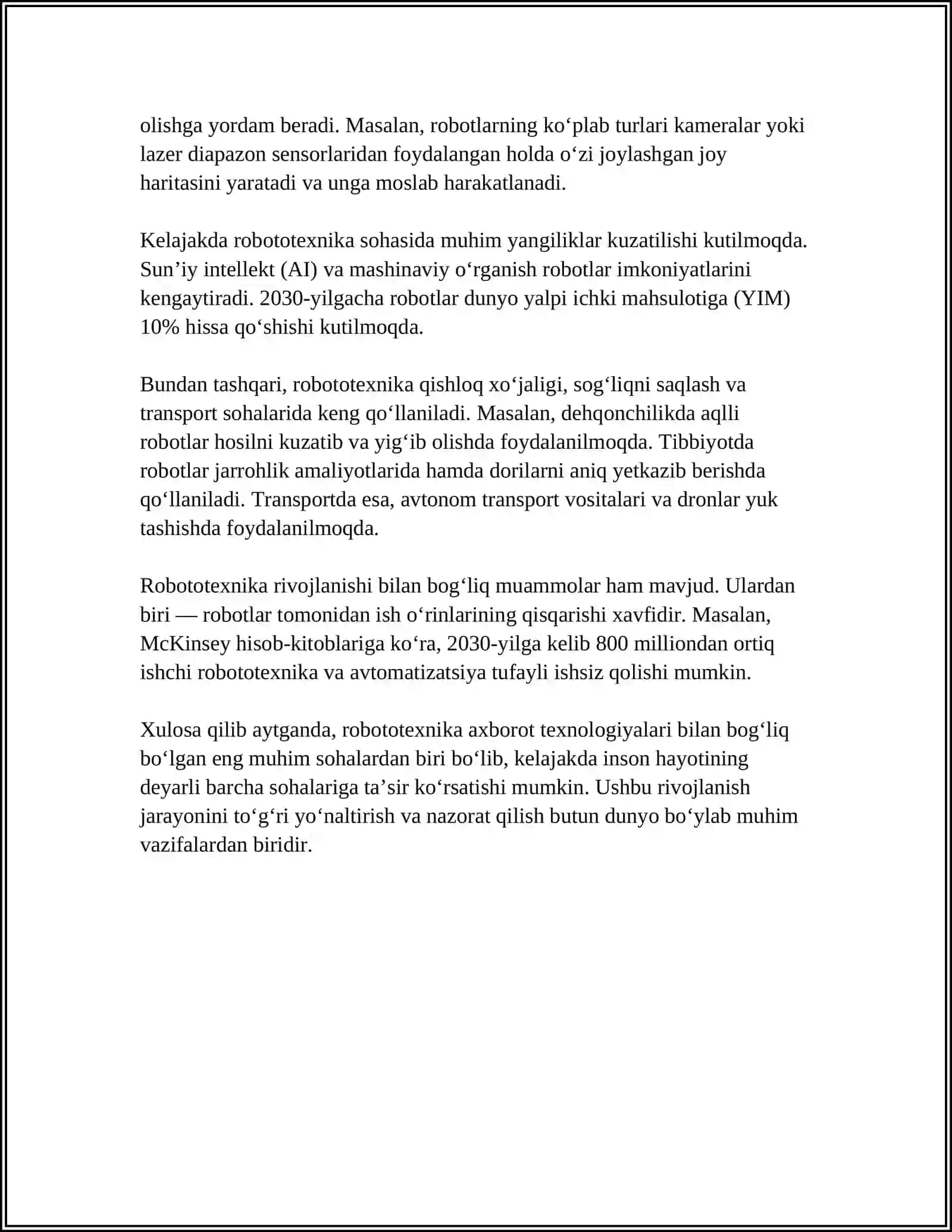 ROBOTOTEXNIKA VA HCI 4