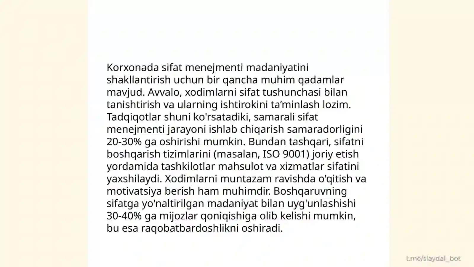 Korxonalarda sifat menejmentini takomillashtirish 4