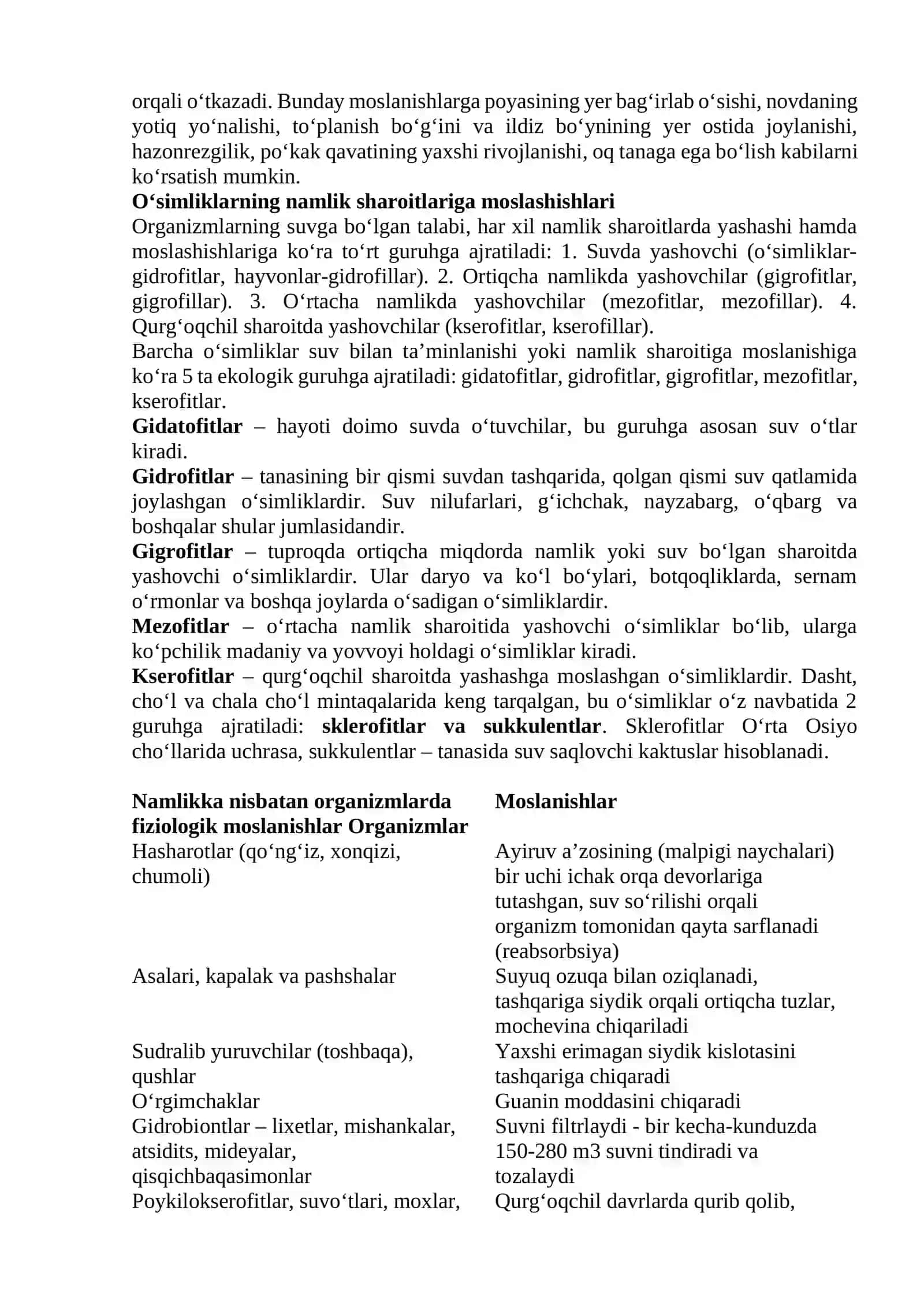 4-AMALIY:EKOLOGIK TIZIM TO‘G‘RISIDA TUSHUNCHA. MUHIT VA UNGA MOSLASHUV. EKOLOGIK OMILLAR TO‘G‘RISIDA TUSHUNCHA 4