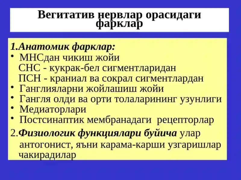 Эфферент иннервацияга таъсирэтувчи воситалар 4