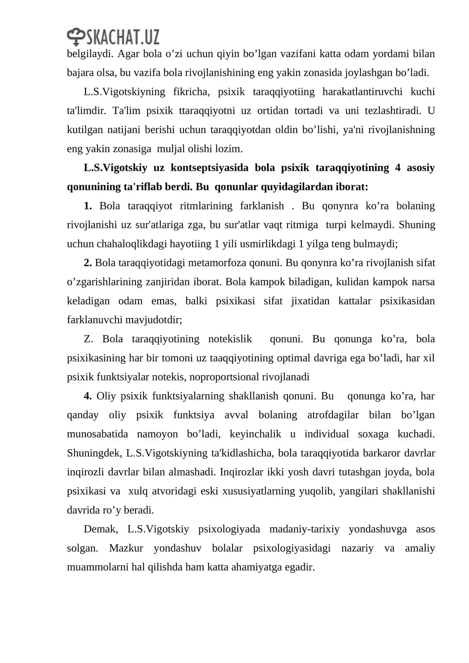Bolalar psixologiyasi muammolarini o`rganilishi 4