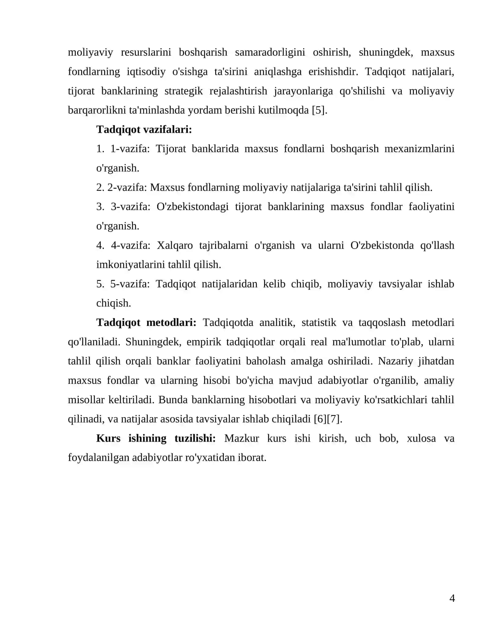 Tijorat banklarida maxsus fondlar va ularning hisobi 4