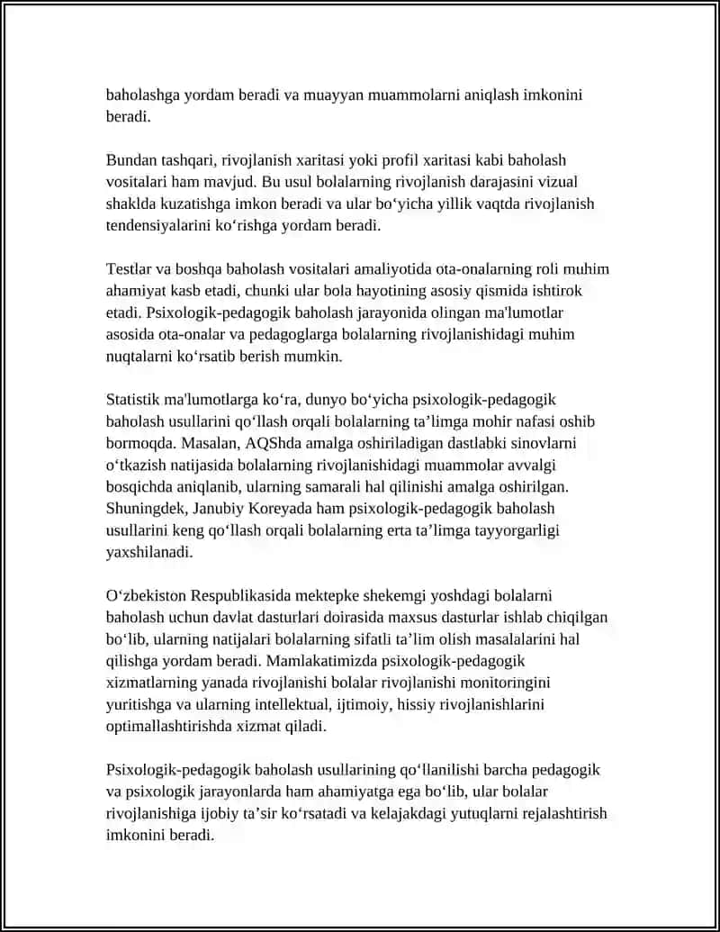 Mektepke shekemgi jastagʻi bolalarni psixologik-pedagogik baholash usullari 4