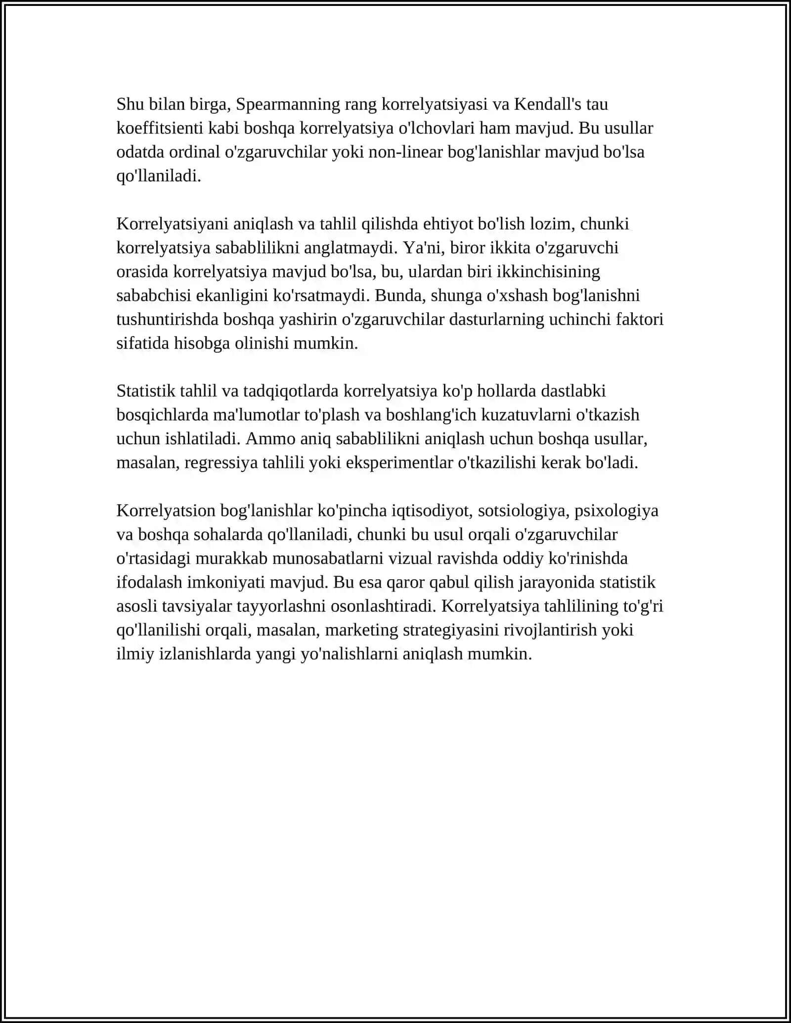 KORREYLATSION BOG’LANISHLARNI ANIQLASH USULLARI 4