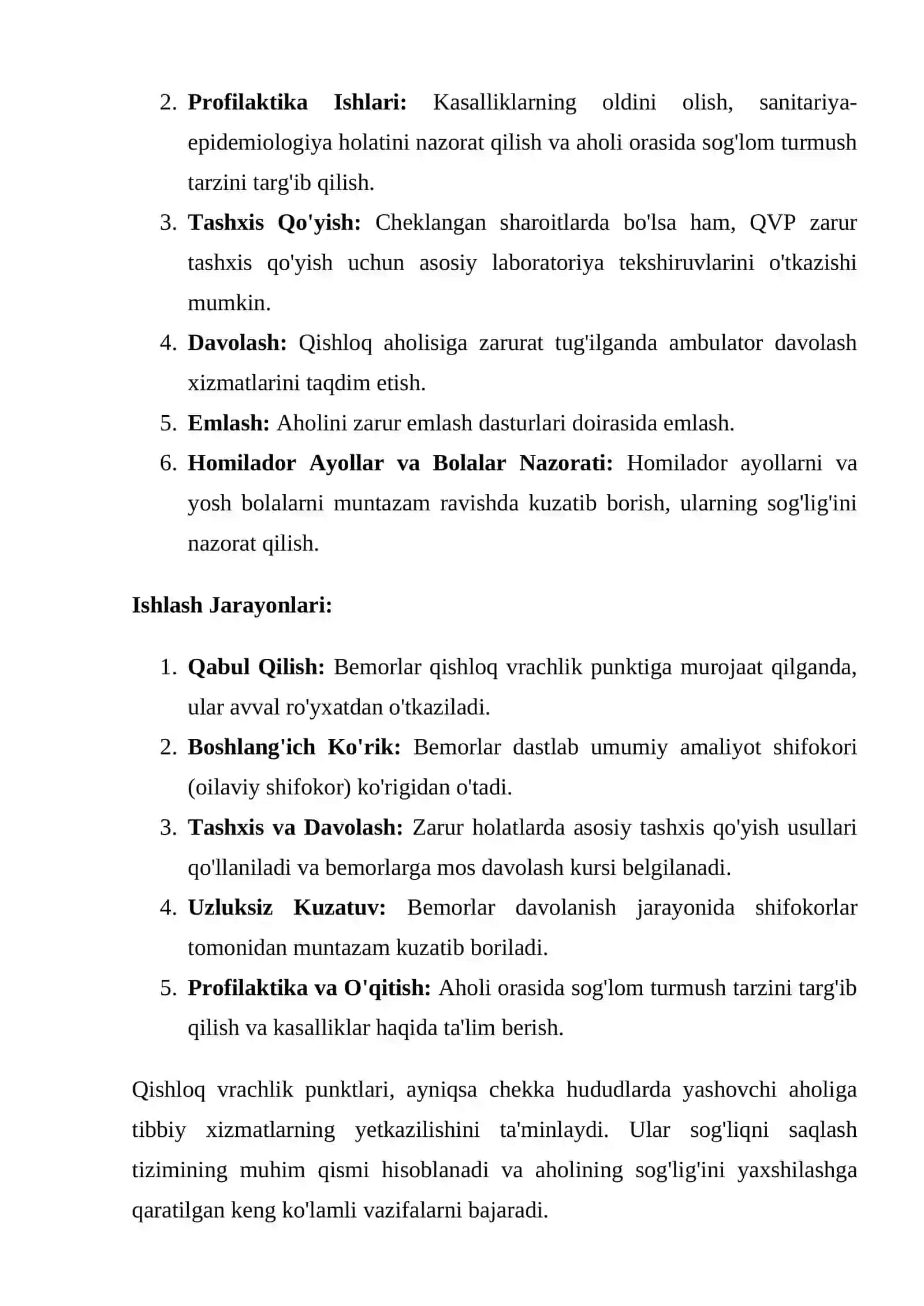 POLIKLINIKADA HAMDA SHIFOXONA ISHI, KO`RSATKICHLARI 4
