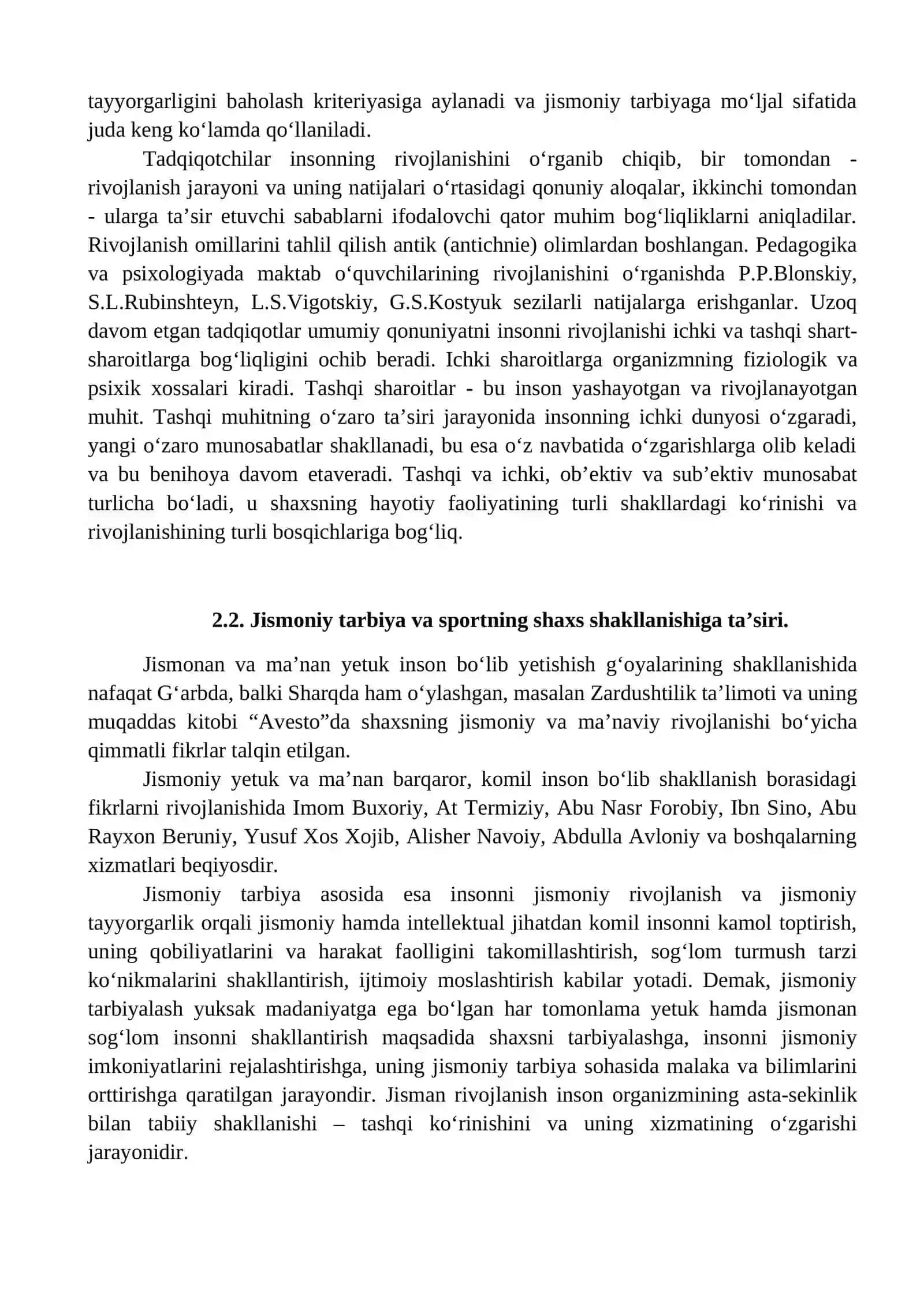 SHAXS SHAKLLANISHIDA JISMONIY TARBIYA VA SPORTNING AHAMIYATI 4