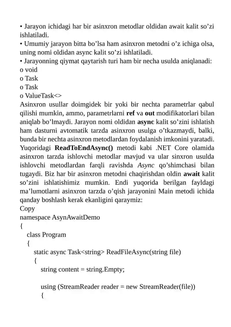 Asinxron dasturlash 4
