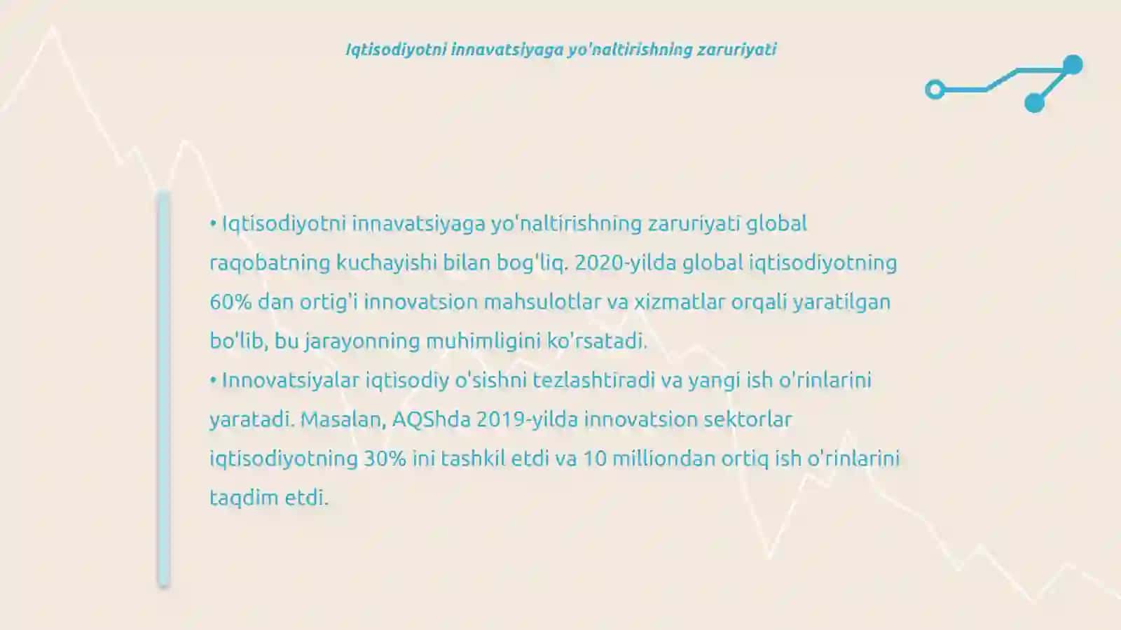 Iqtisodiyotni innavatsion rivojlantirish yoʻliga oʻtish muammolari 4