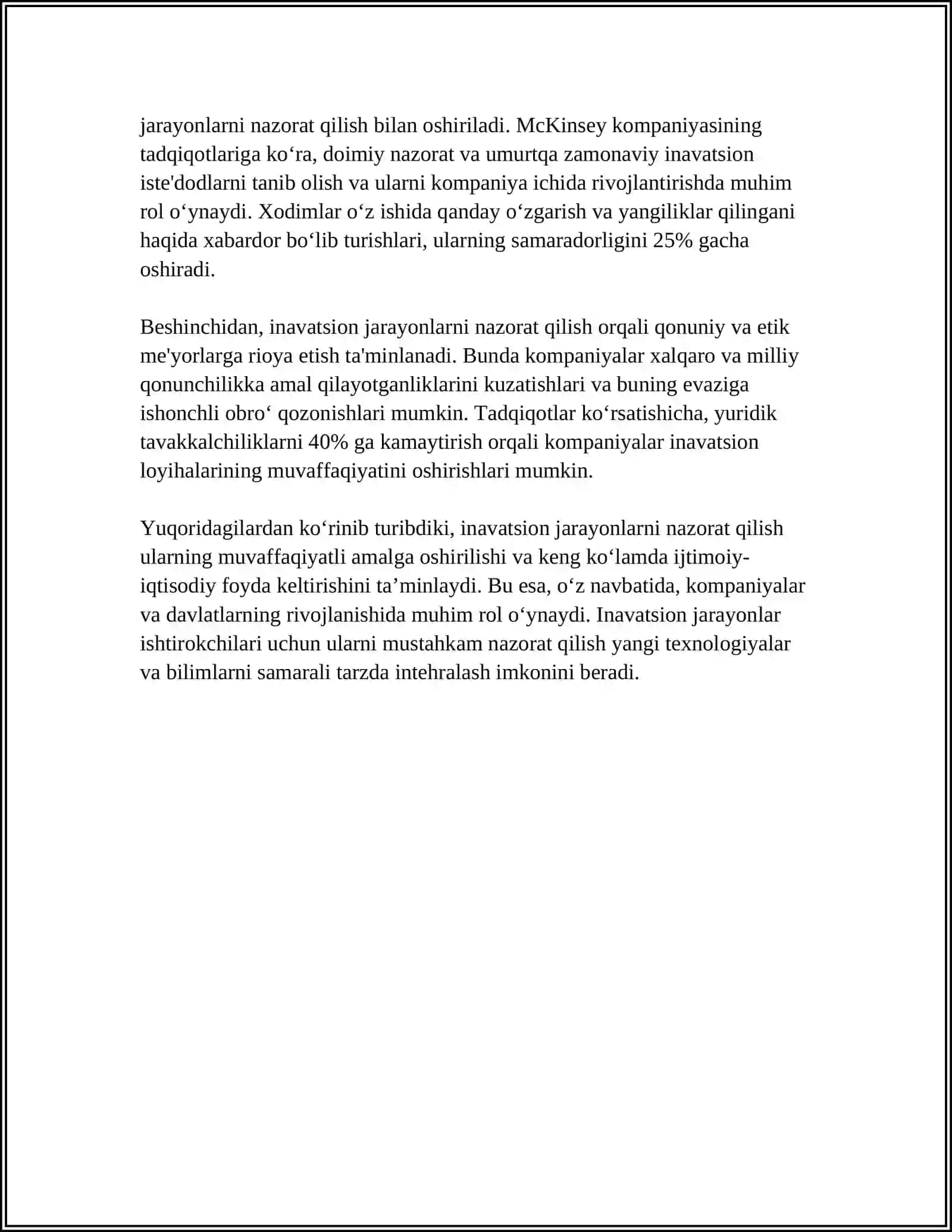 INAVATSIYON JARAYONLARNI NAZORAT QILISH VA TARBIYAGA SOLISH 4