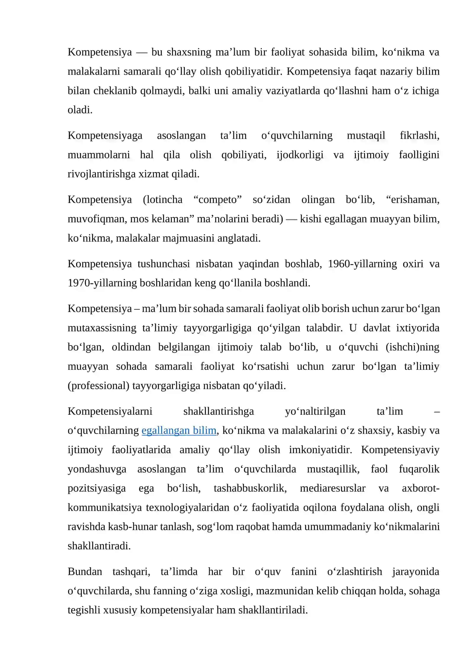 Bilim va kompetensiya tushunchasi 4