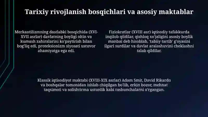 Iqtisodiy ta'limotlar tarixi fanining predmeti va uslublari 4
