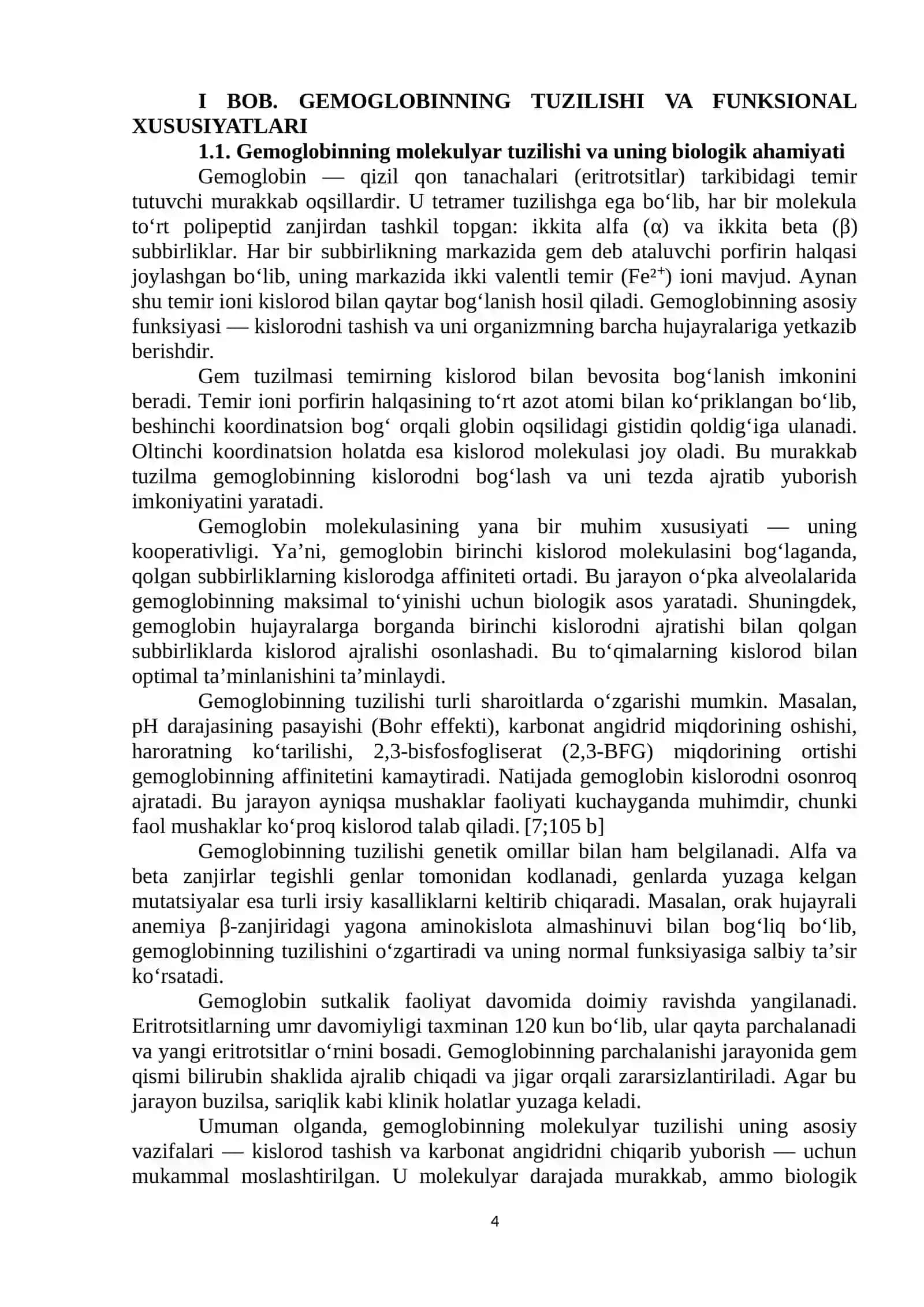 GEMOGLOBINNING KISLOROD BILAN BIRIKISHI 4