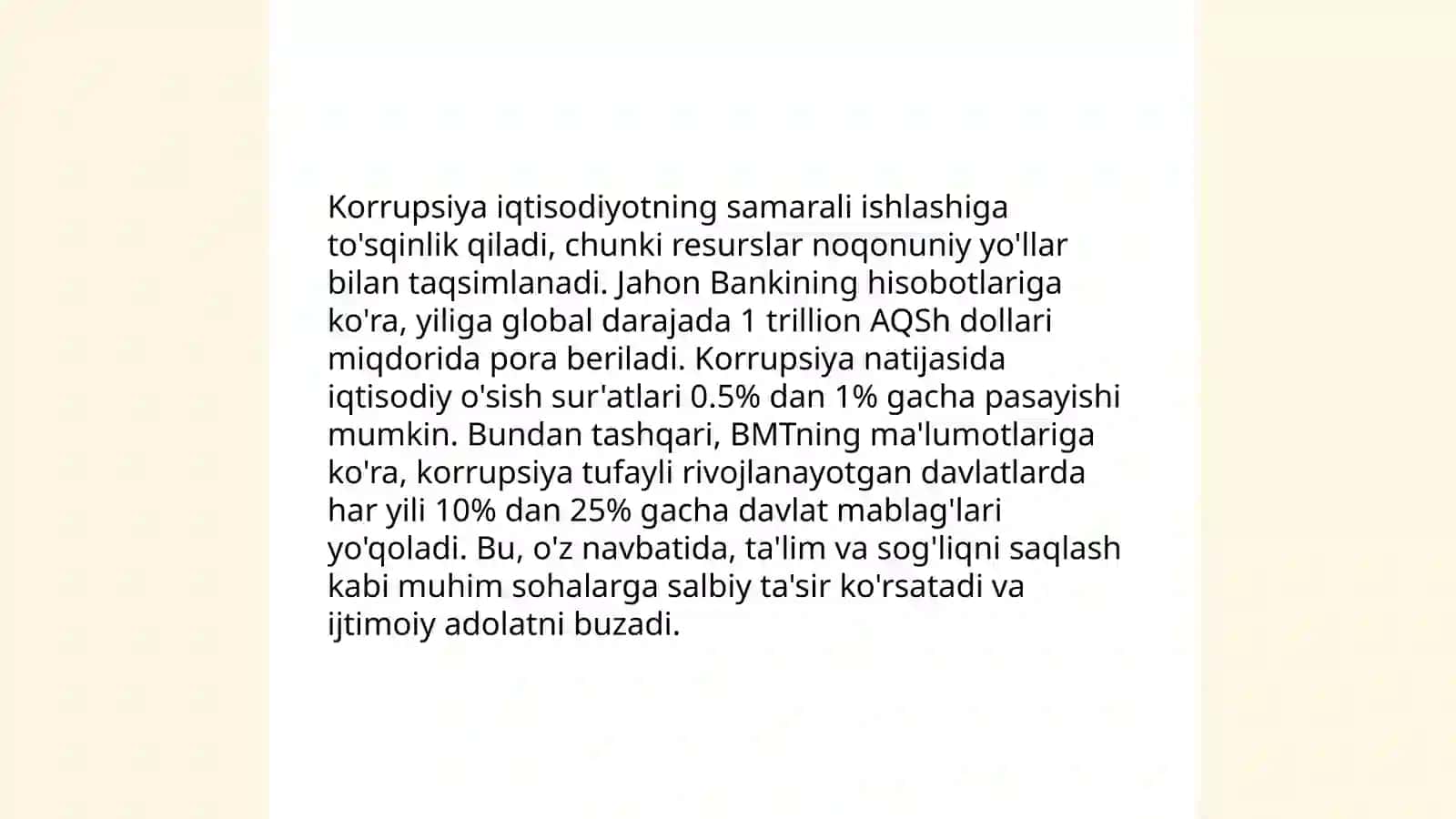 Global korrupsiya ijtimoiy madaniy inqirozning oqibatlari 4