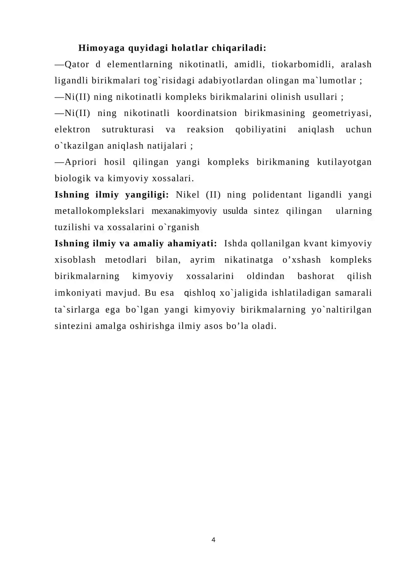 NI (II) nikotinatining koordinatsion birikmalarini mexanakimyoviy usulda olinishi 4