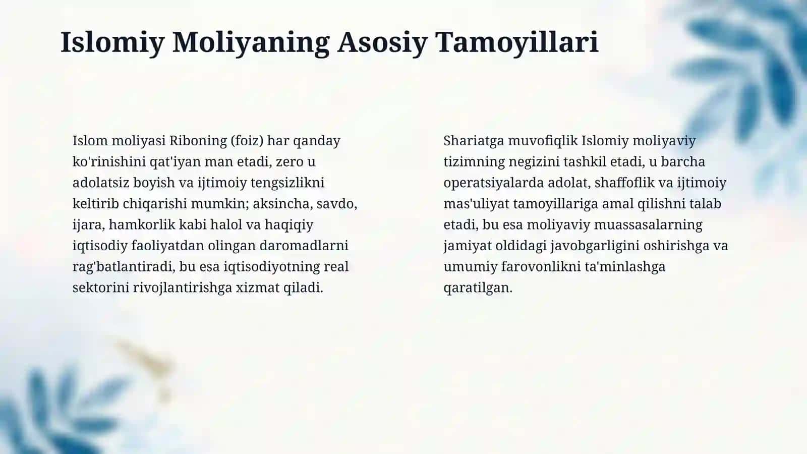 Mikromoliyalashtirishnnig islomiy usullari 4