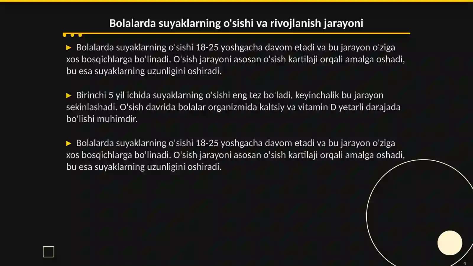 Bolalar kasalliklari propediftikasi fanidan 4