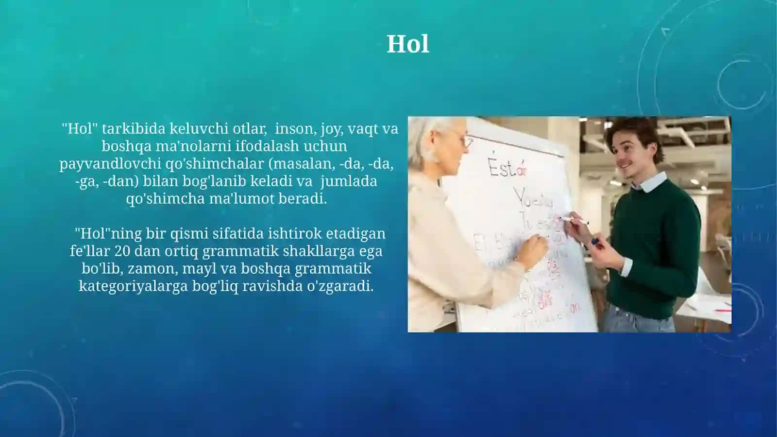 Grammatika qoidalarini òrgatish:sodda konstruksiyalar 4
