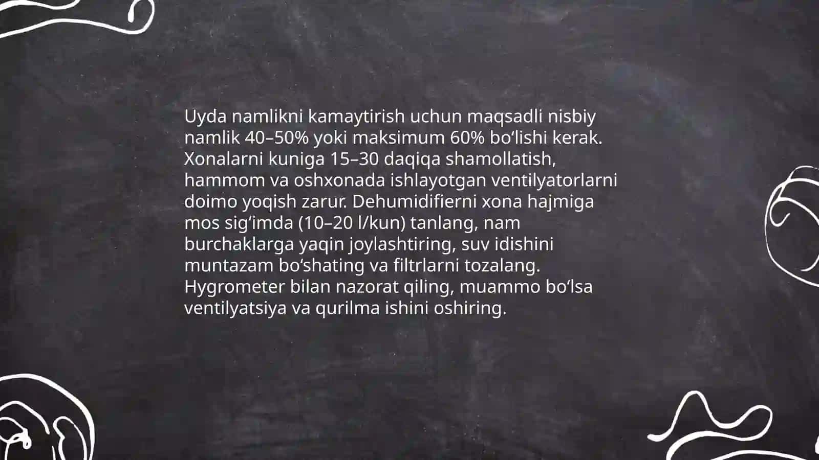 Uyda karroziyani kamaytirish yollari 4