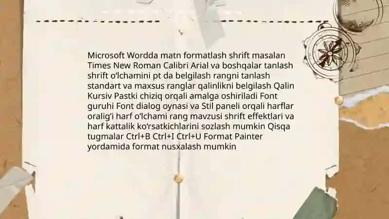 Microsoft Word dasturining imkoniyatlari 4