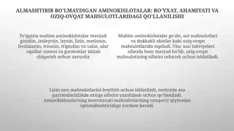 Fermentlarni oziq ovqat sanoatda qoʻllanilishi 4