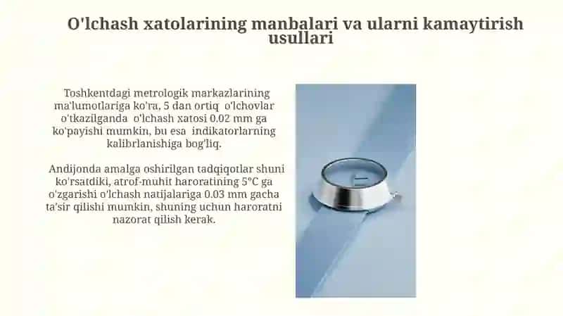 Ichki O'lchov Asboblari va Ko'rsatkichlar Yordamida Teshik Diametri va Shakl Og'ishini Nazorat Qilish 4