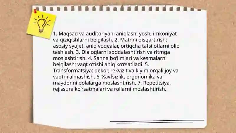 MTTda turli ertak va hikoyalarni sahnalashtirishga òrgatish 4