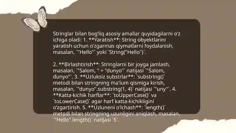 Stringdan foydalanib kod yozish 4