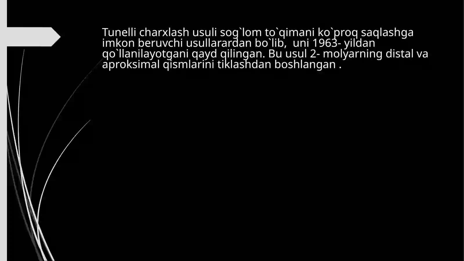 Tunel charxlash usuli 4