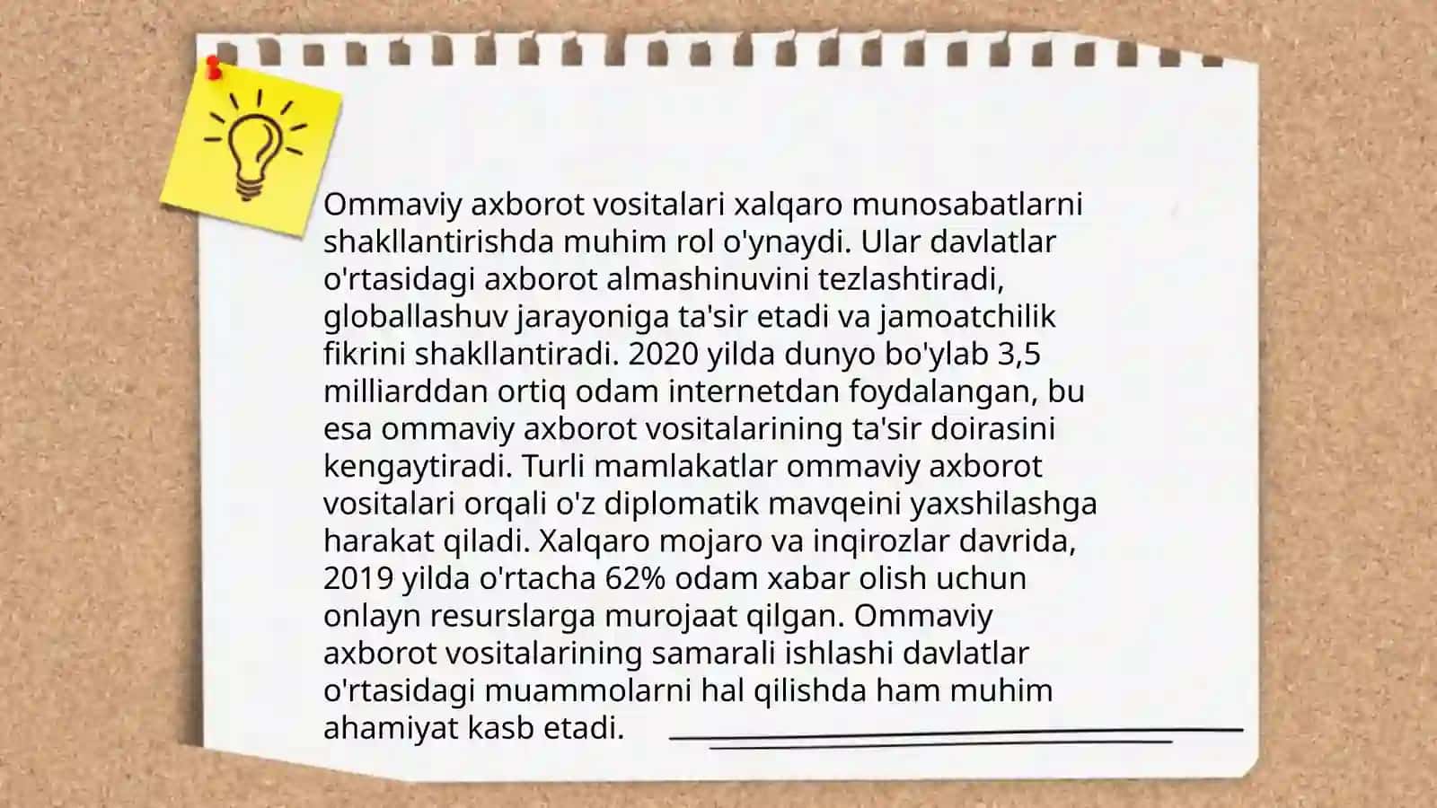 Xorijiy ommaviy axborot vositani media zamondagi o'rni 4
