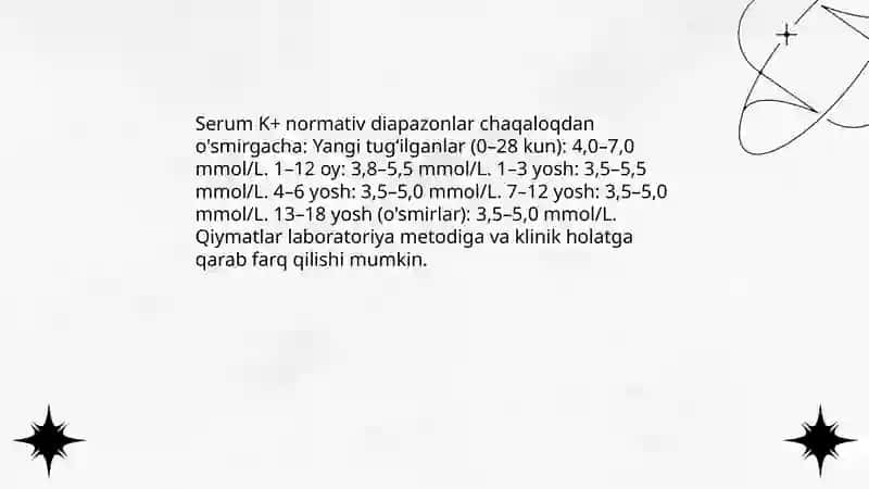 Turli yoshdagi bolalarda asosiy biokimyoviy konstantalar 4