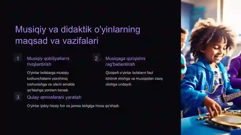 Musiqiy va didaktik o'yinlar 4
