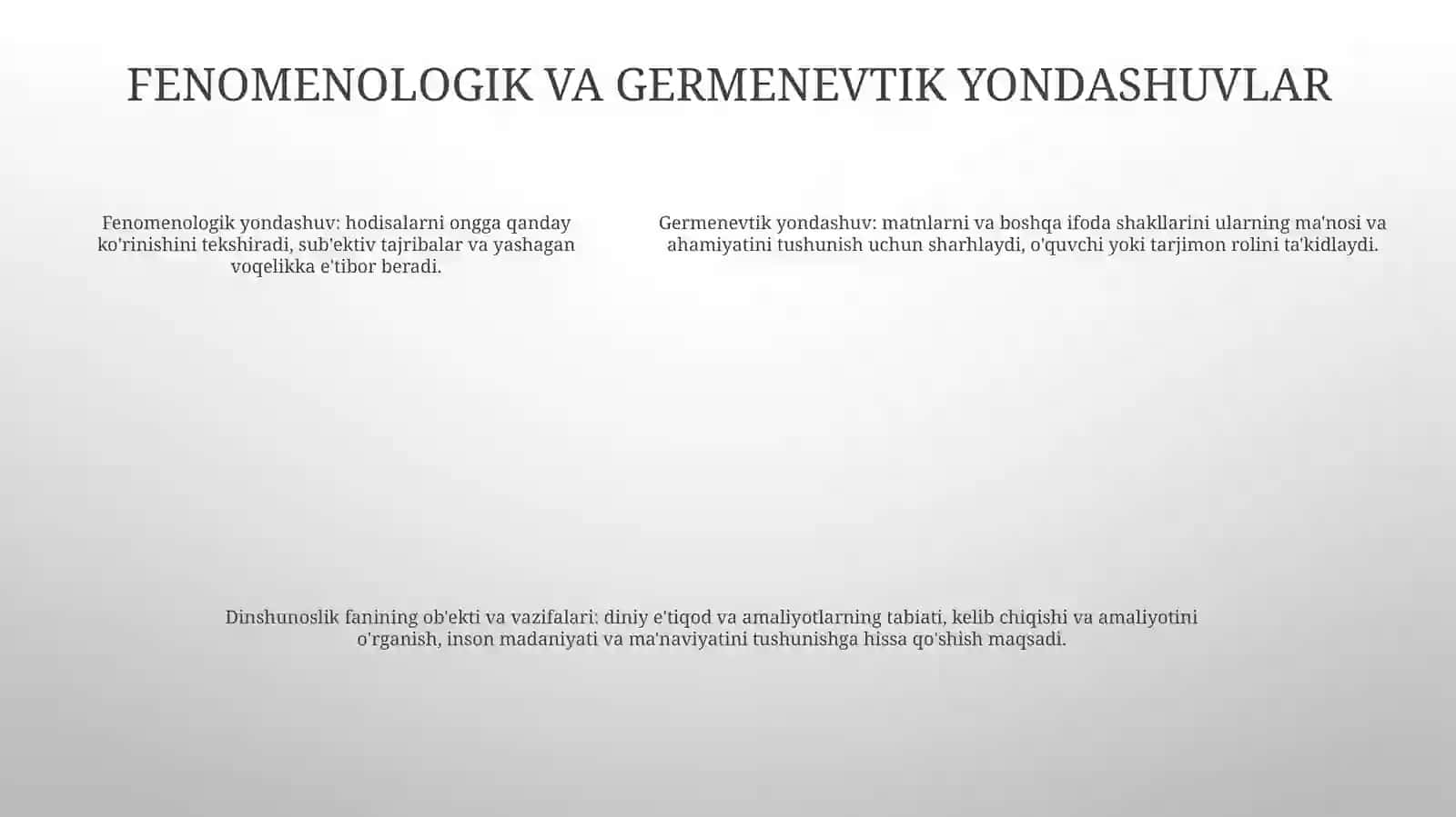 Dinshunoslik Fanining Predmeti Va Funksiyalari 4