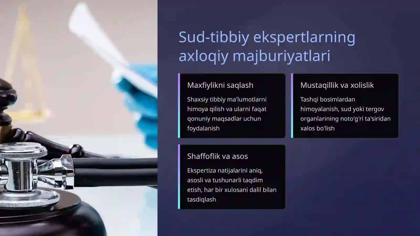 Sud-tibbiy ekspertizada etika masalalari 4