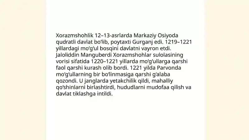 Jaloliddin Manguberdi - Vatan himoyachisi 4