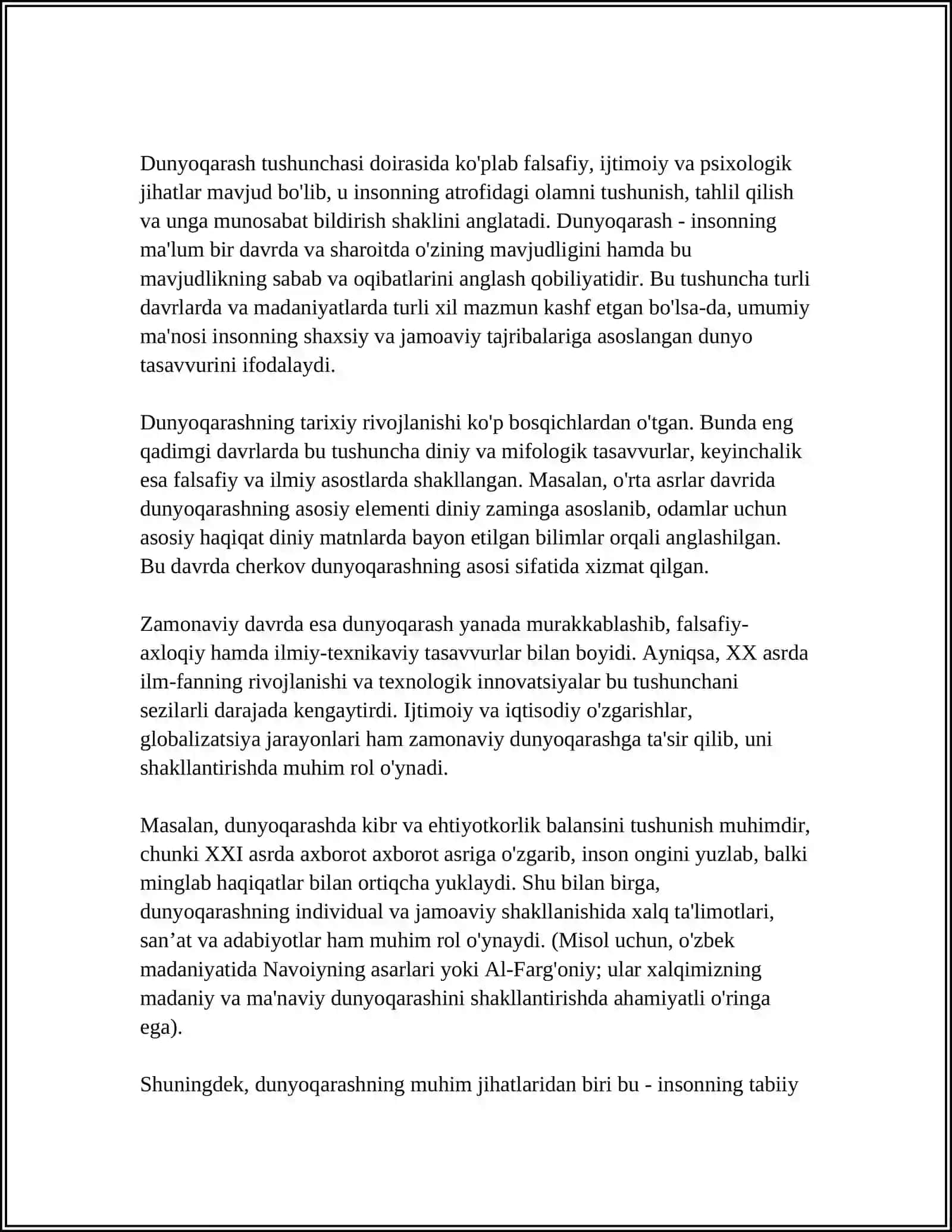 MUTAXASISNING DUNYO QARASH MAVQEYI 4