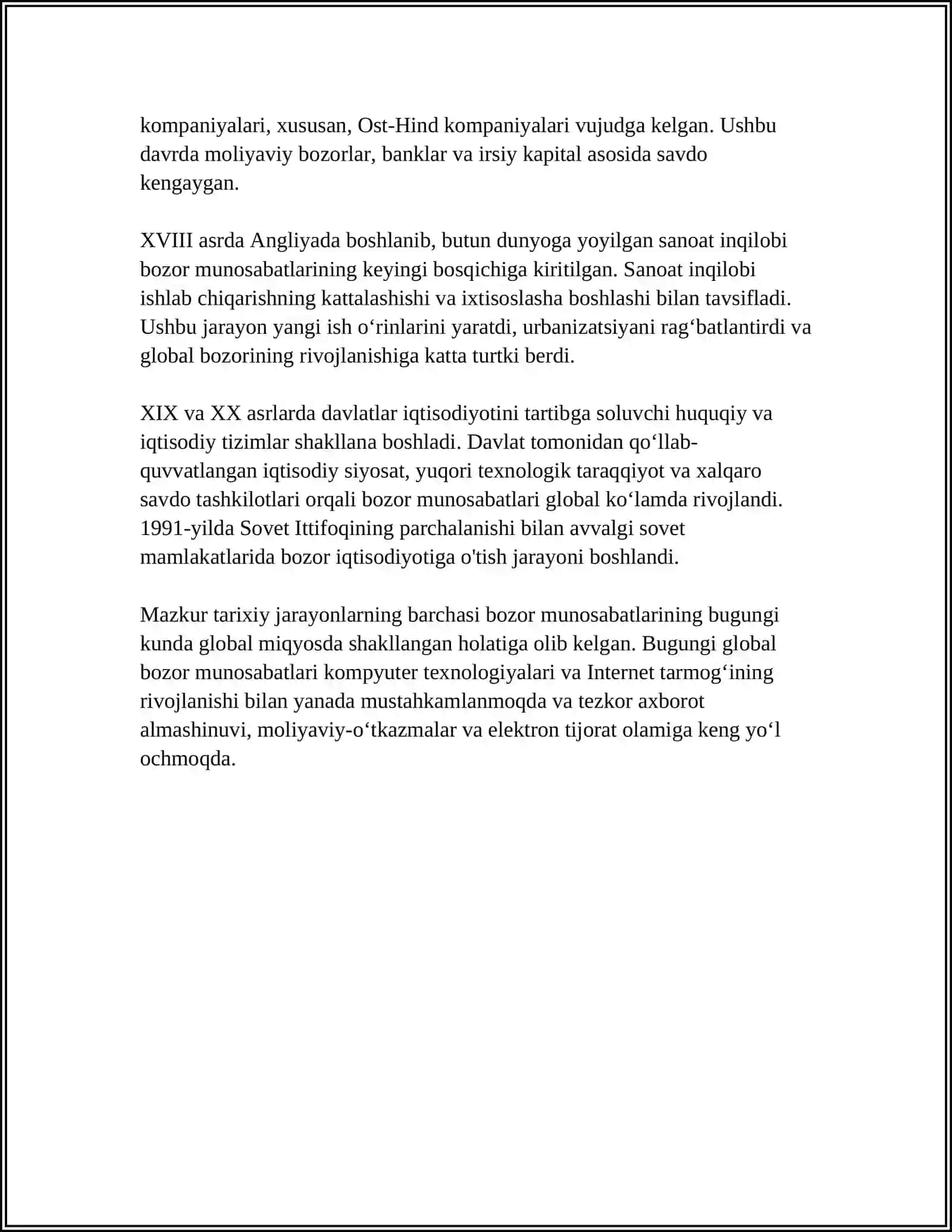 BOZOR MUNOSABATLARI VA MEHNAT RESURSLARIDAN FOYDALANISH KO'RSATKICHLARI 4
