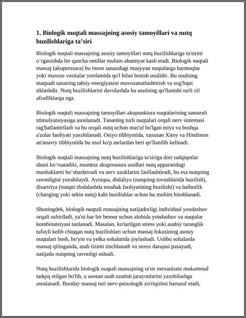 BIOLOGIK NUQTALI MASSAJ OLIB BORISHGA QO'YIJADIGAN TALABLAR 4