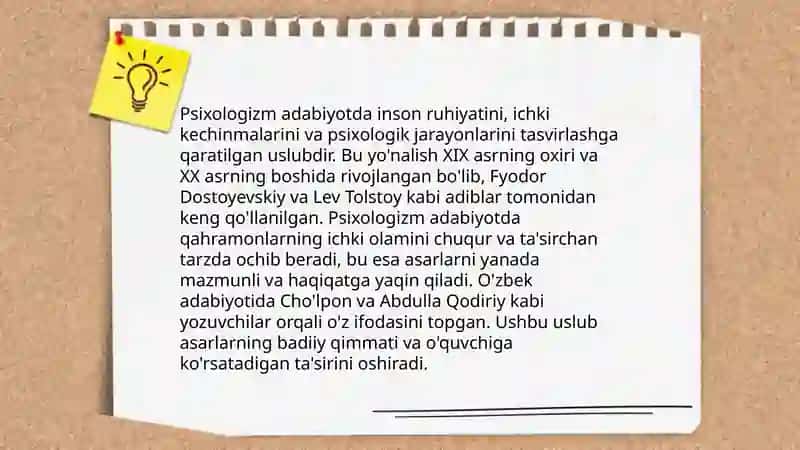 Yangilangan realizm. Psixologizm. E. Xeminguyey va " Alvido qurol", "Quyosh baribir chiqaveradi. Festa" asari. 4