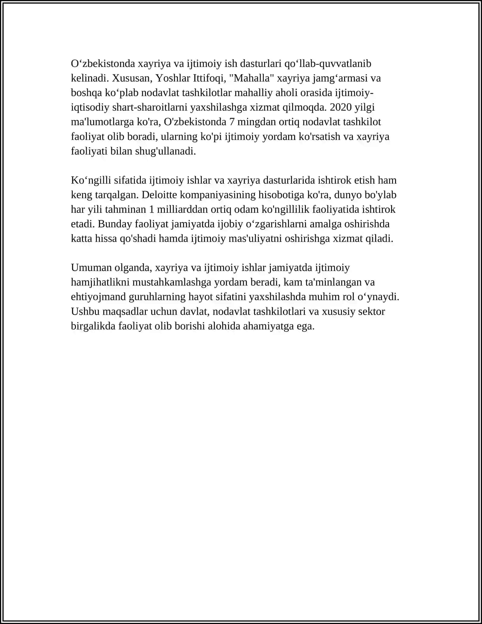 Xayriya va ijtimoiy ish tushunchalari 4