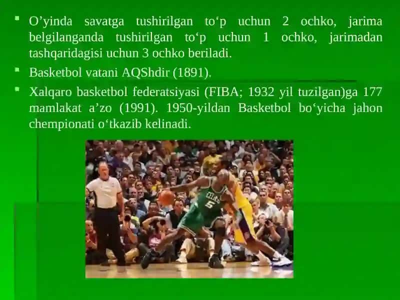 Basketbol o‘yinining kelib chiqishi, qoidalari va rivojlanish tarixi 4