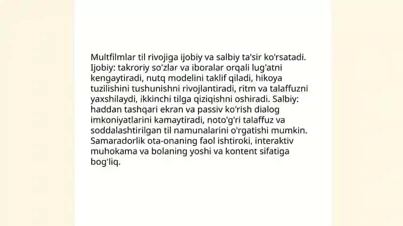 Maktabgacha yoshdagi bolalar uchun multfilmlar 4