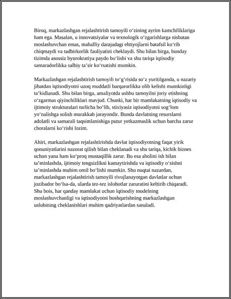 MA'MURIY BUYRUQBOZLIK IQTISODIYOTINING ASOSIY TAMOYILLARI 4