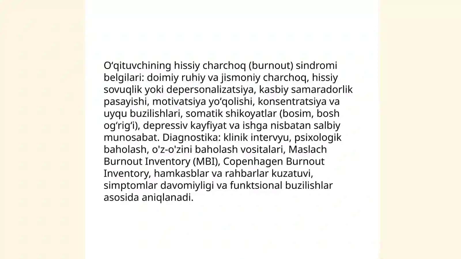 Oʻqituvchi shaxsining kasbiy deformatsiyasi va hissiy charchoq sindromi 4