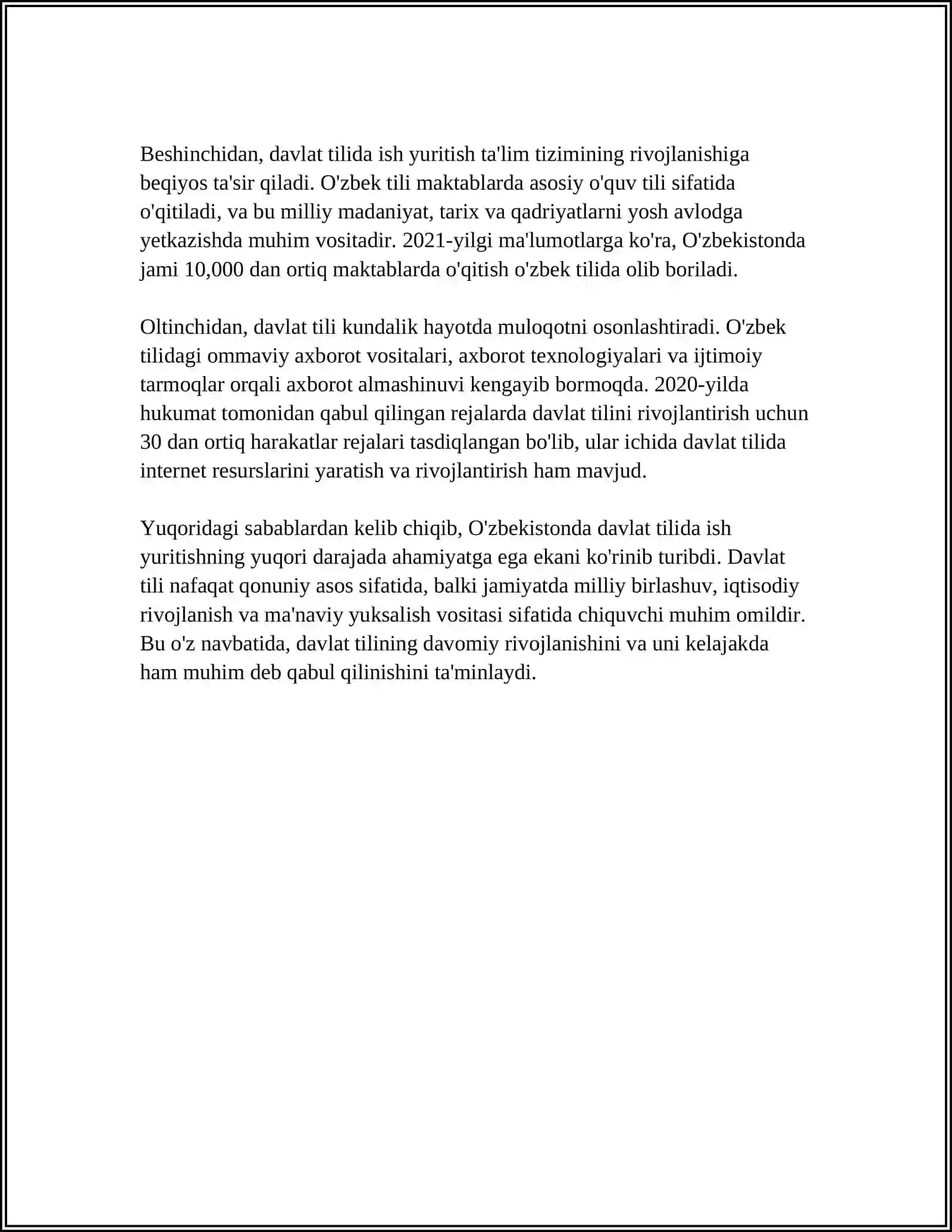 DAVLAT TILIDA ISH YURITISH FANINING MAQSAD VA VAZIFALARI MAVZUSIDA 4