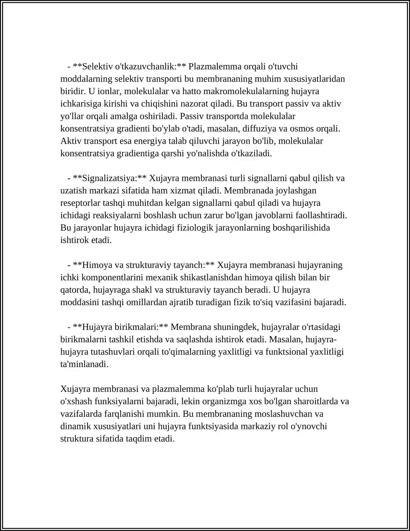 XUJAYRA TUZULISHI XUJAYRA NAZARIYASI HAYVON VA ODAM XROMOSOMALARINING MORFOFUNSIONAL XARAKTERISTIKASI 4