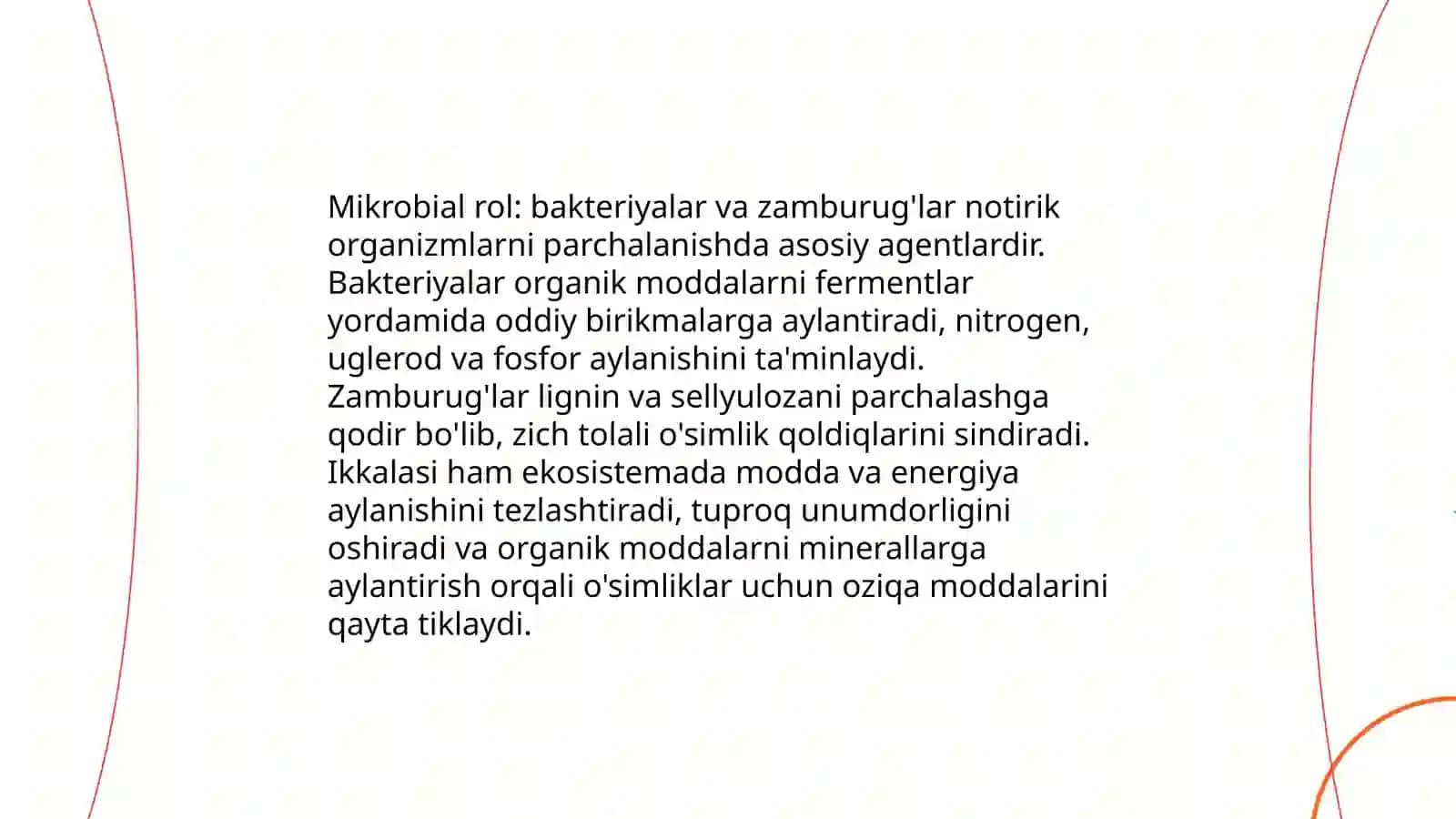 Notirik organizmlarning parchalanishi 4