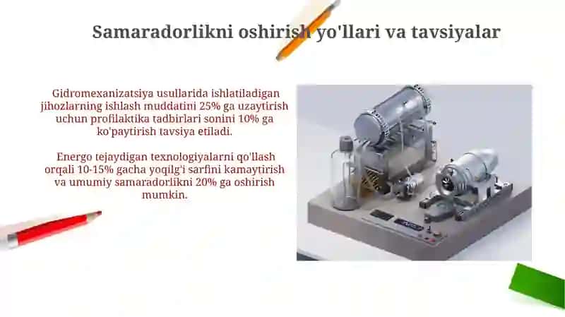 Gidromexanizatsiya usulida qo'llaniladigan mashina va mexanizmlarning ish unumdorligini hisoblash 4
